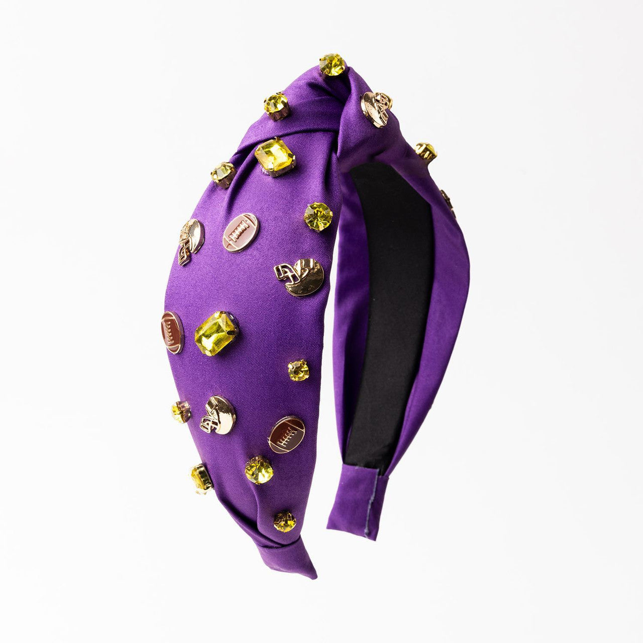 Mary Square Victory Vibes Headband Purple & Gold