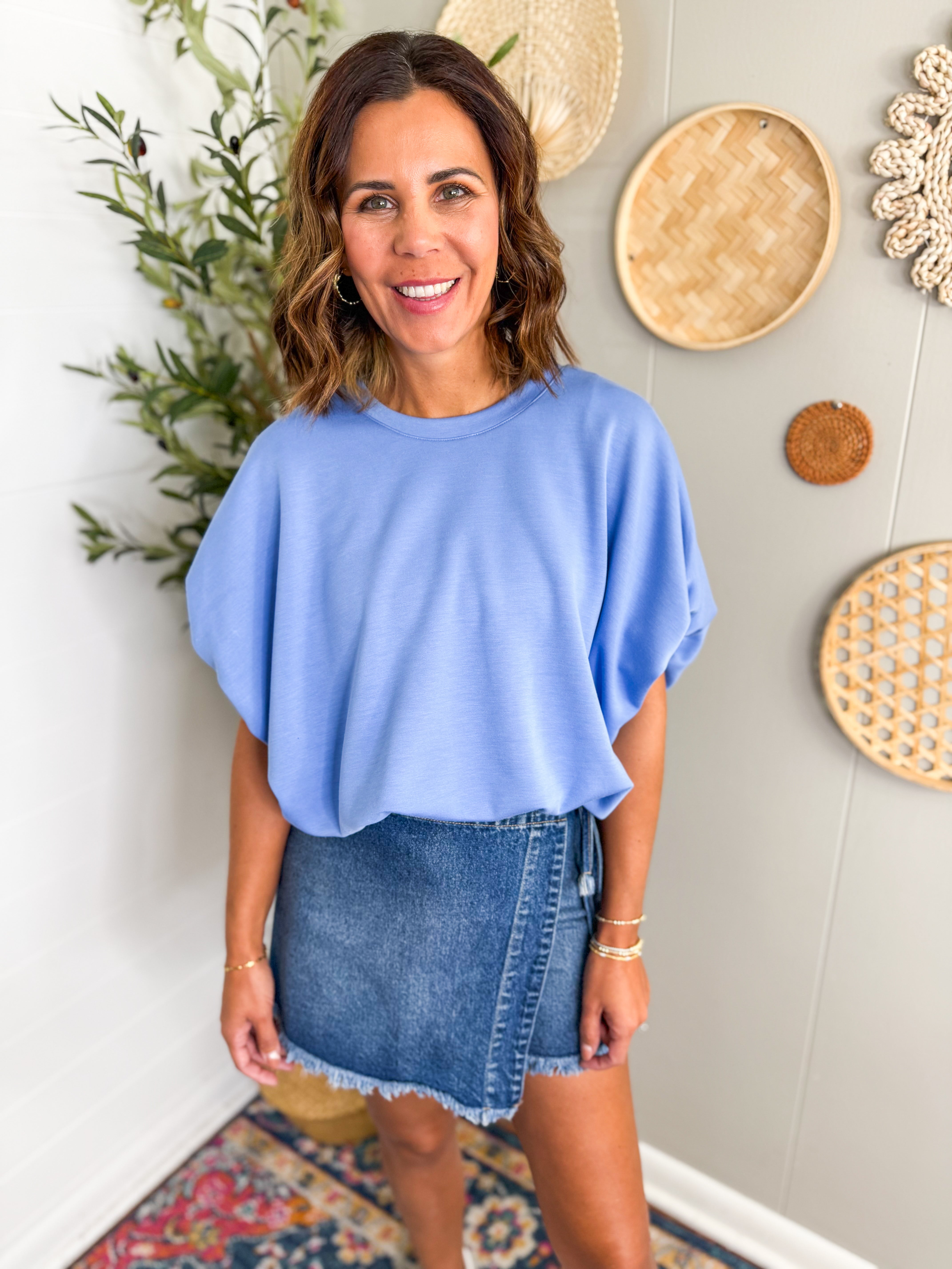 Scuba Bubble Hem Top