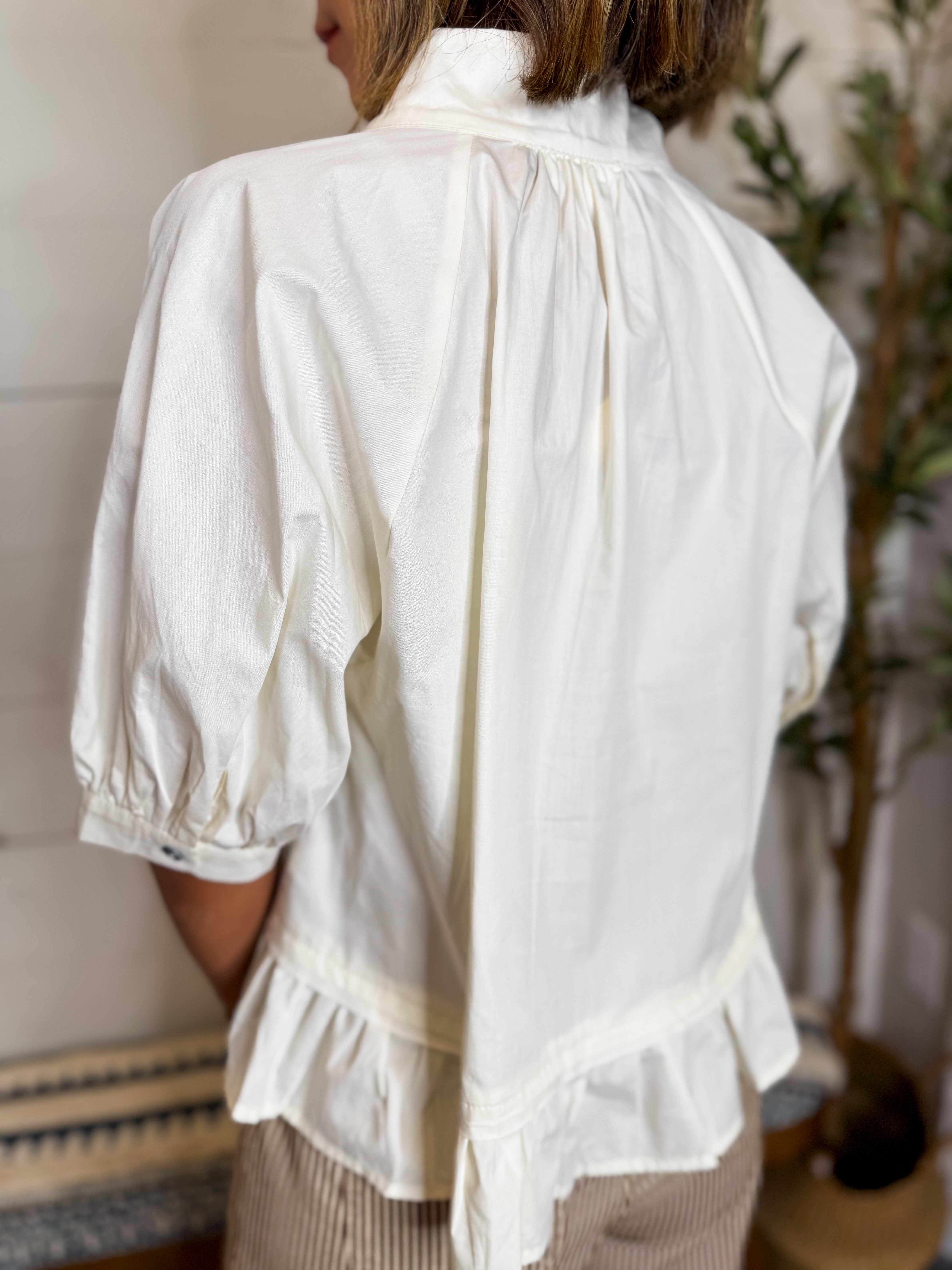 Ruffle Hem Top - 2 Colors