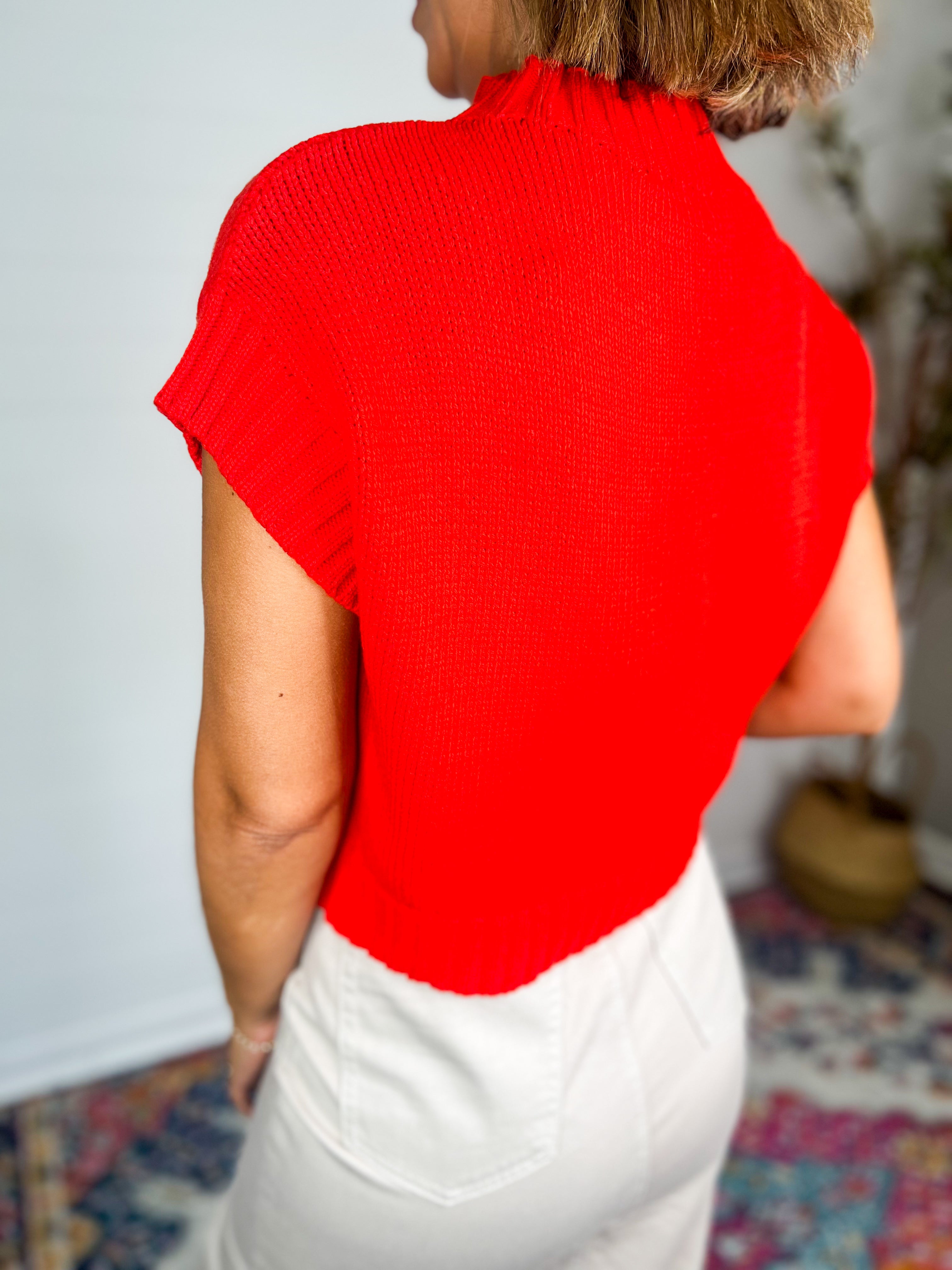 Cherry Tomato Cropped Sweater