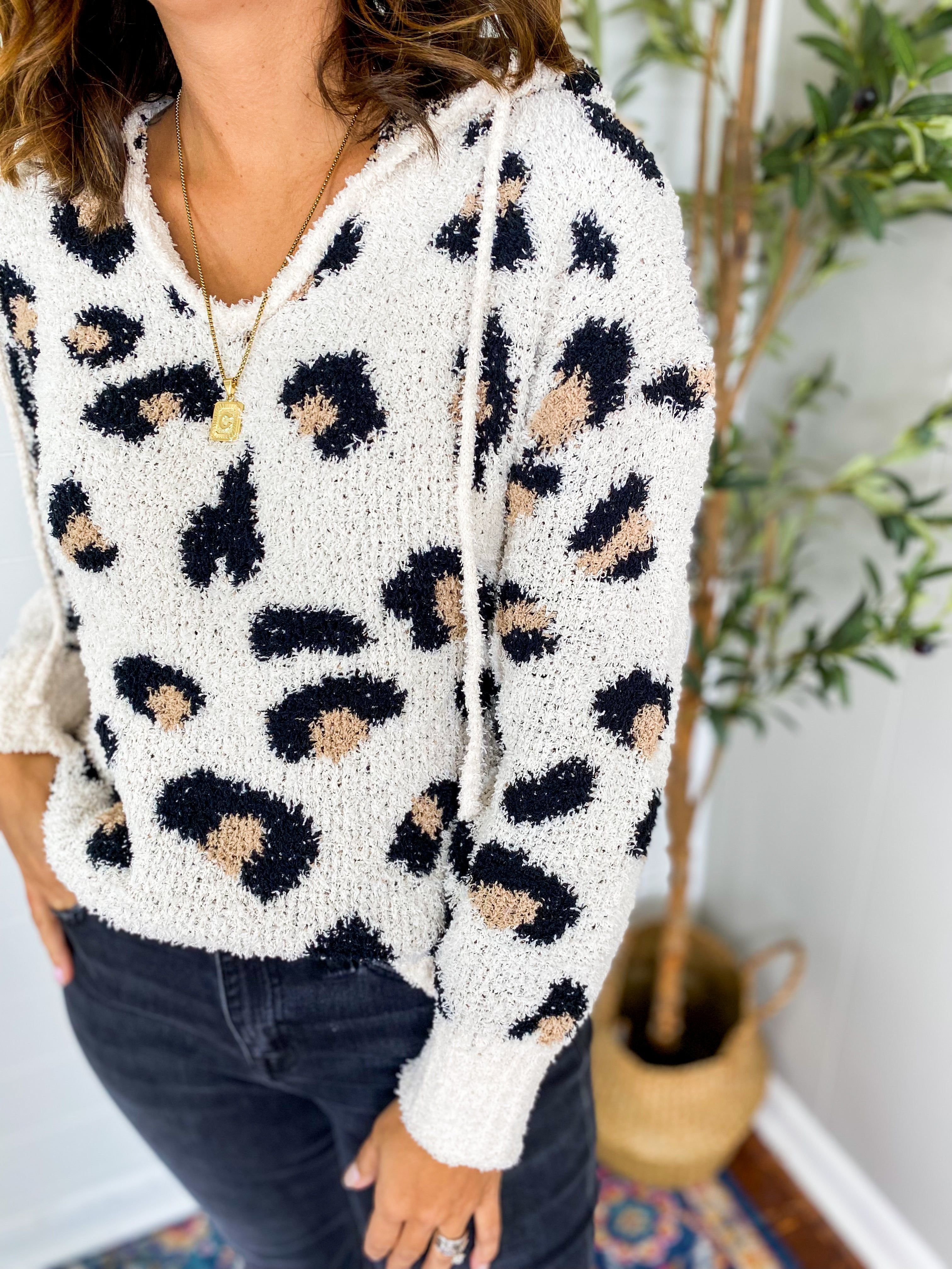 Leopard Printed Soft Sweater