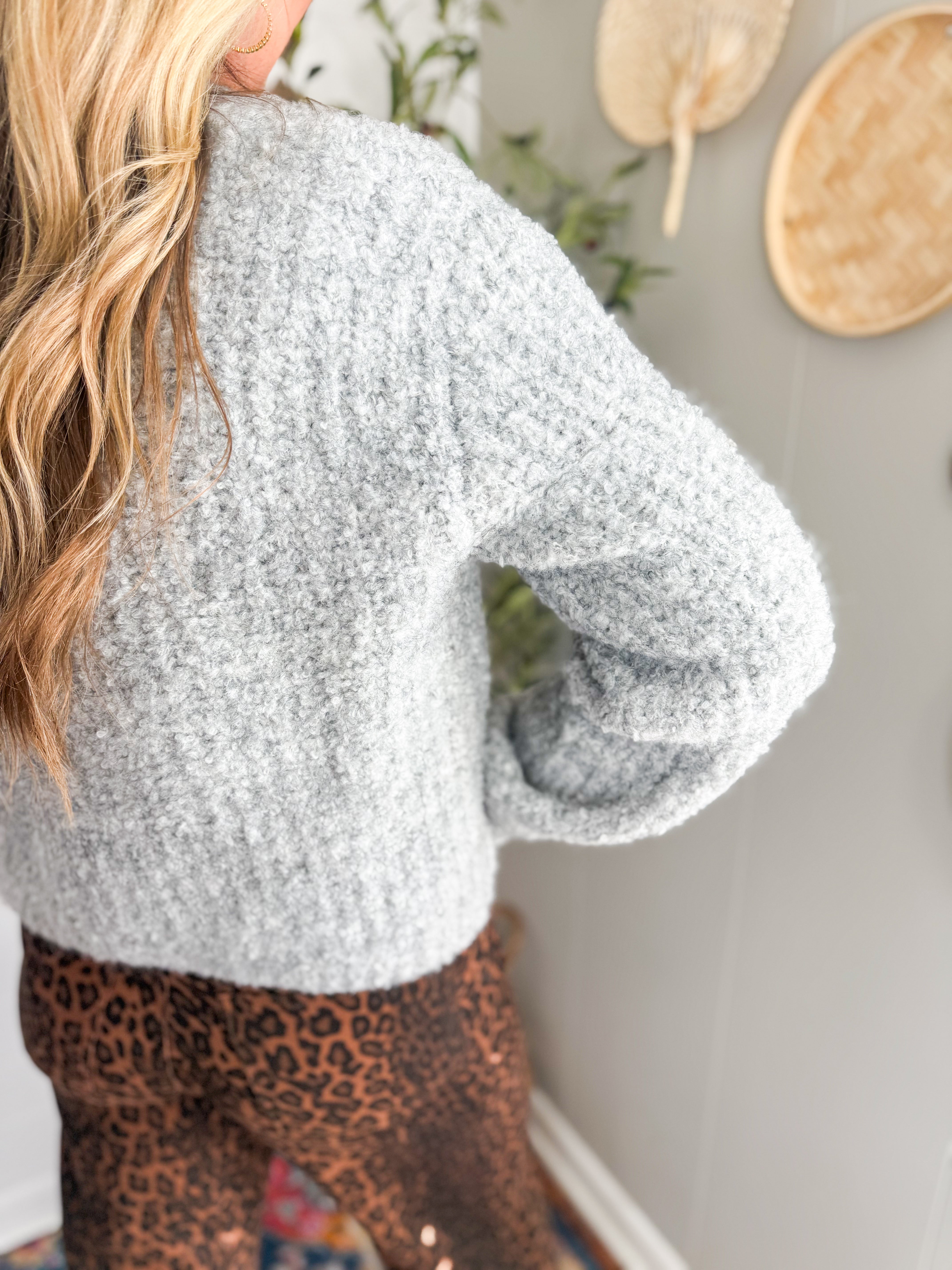 Five Button Grey Cardigan