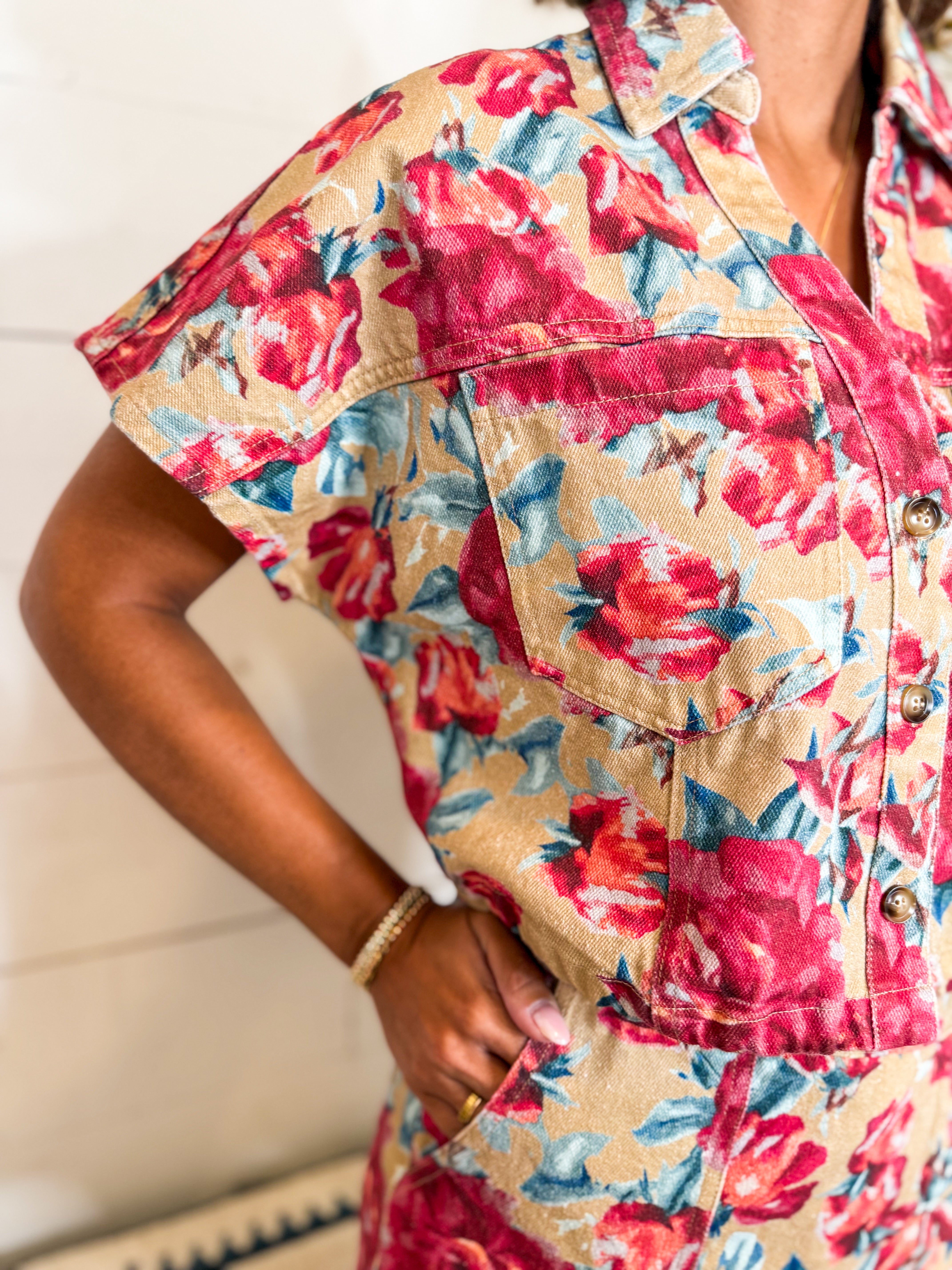 Cropped Floral Top