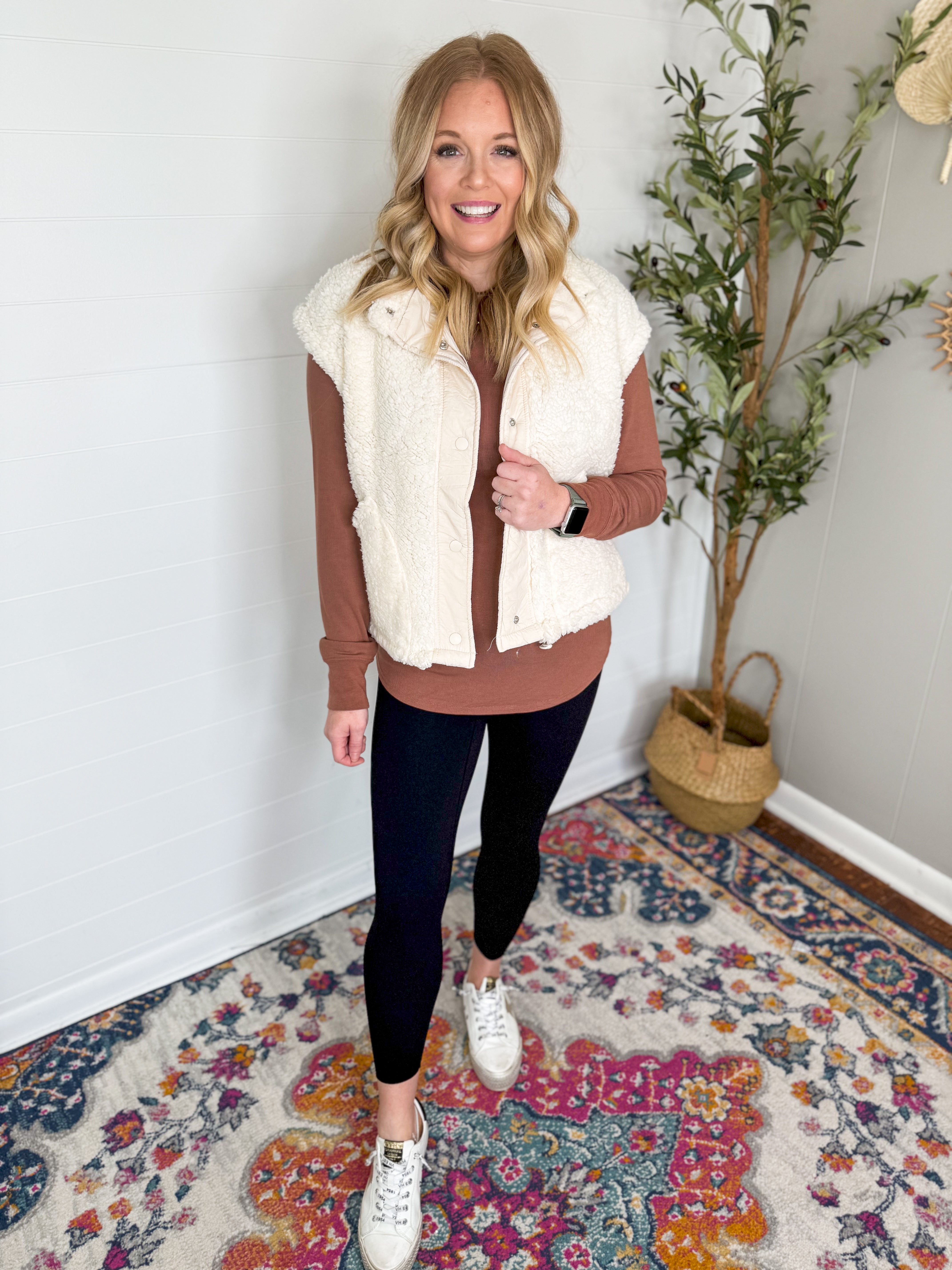 Teddy Button Down Vest