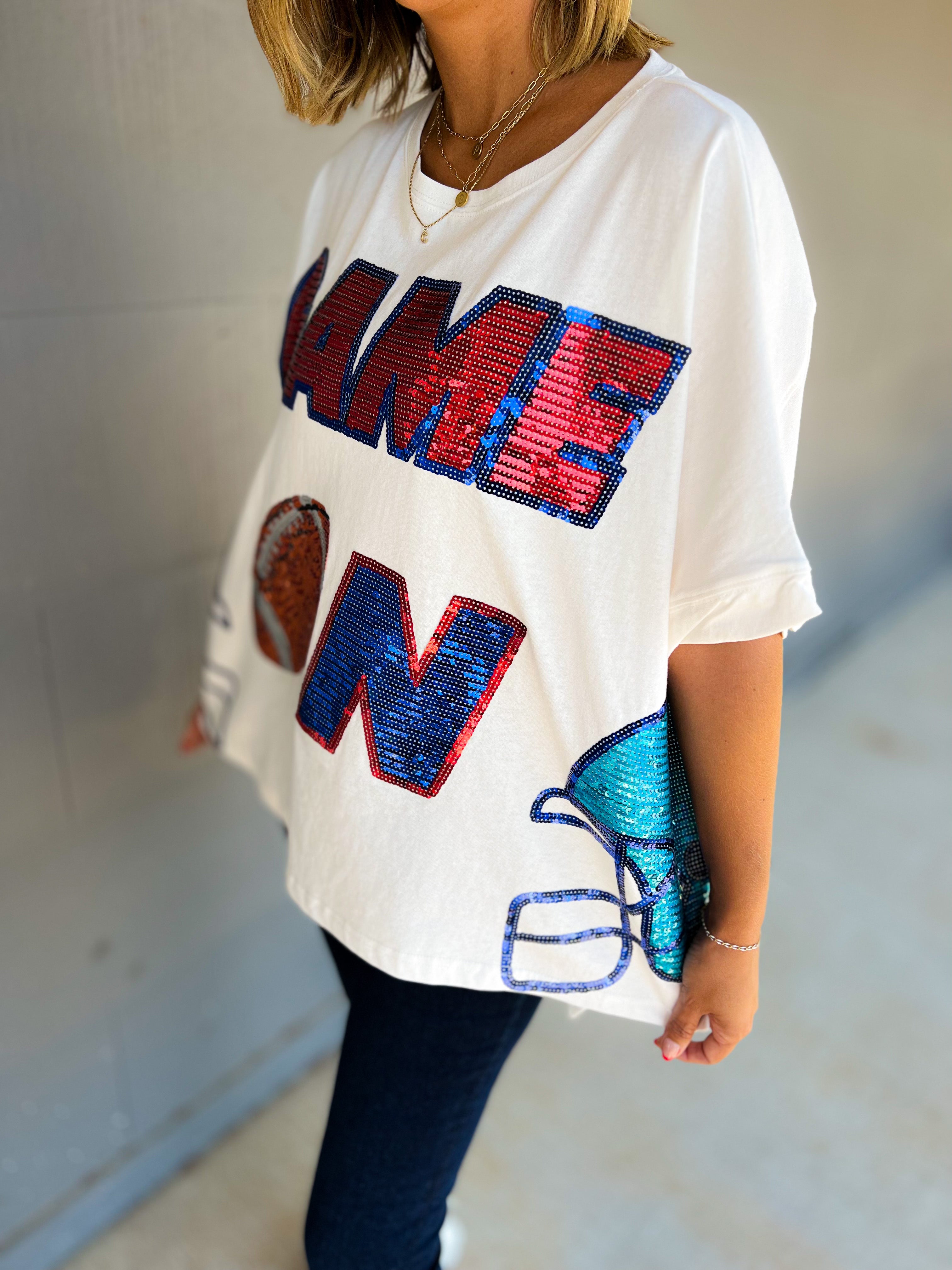 Game On Short Sleeve Sequined Tee