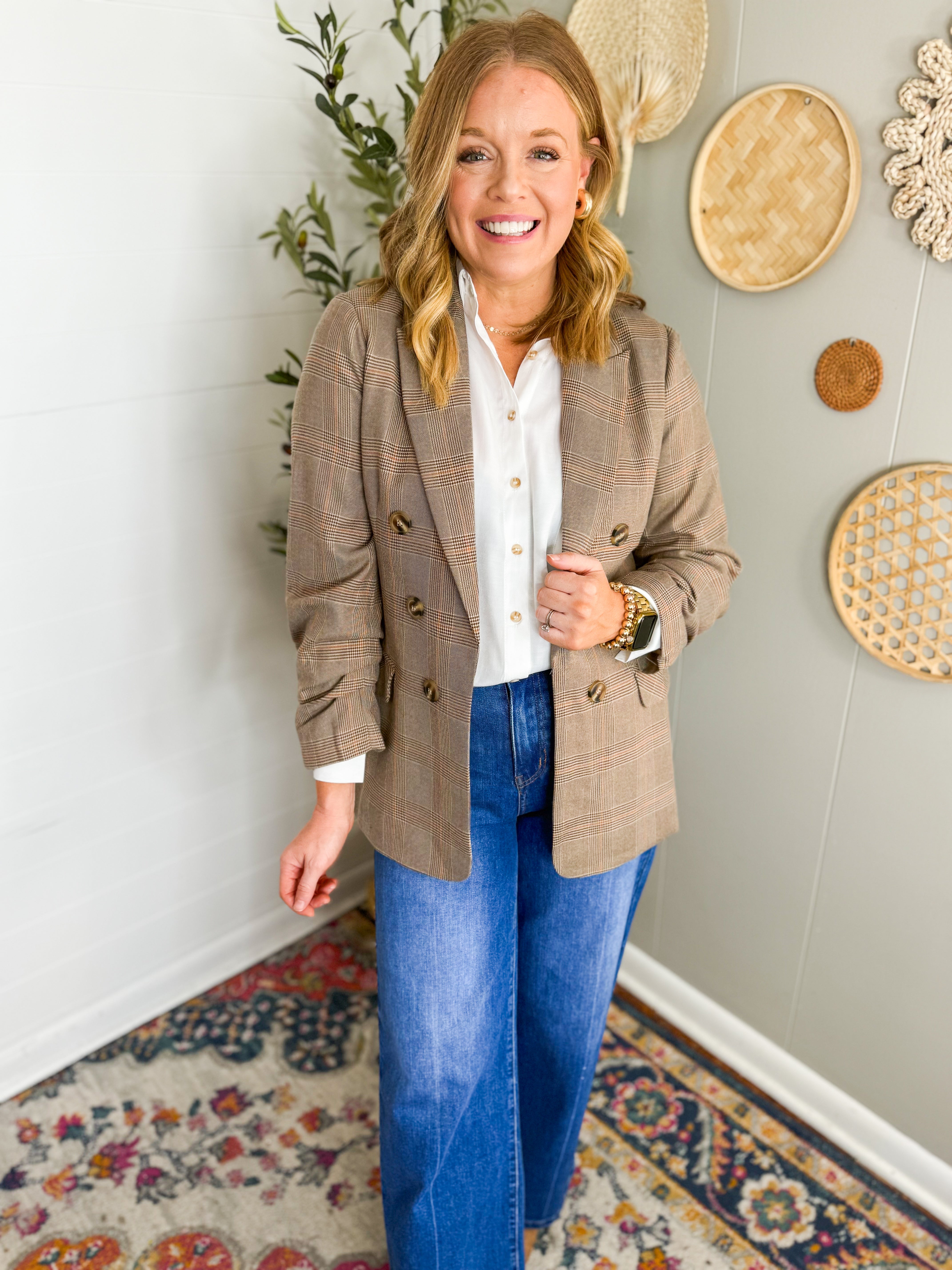 White Oversized Button Down Shirt