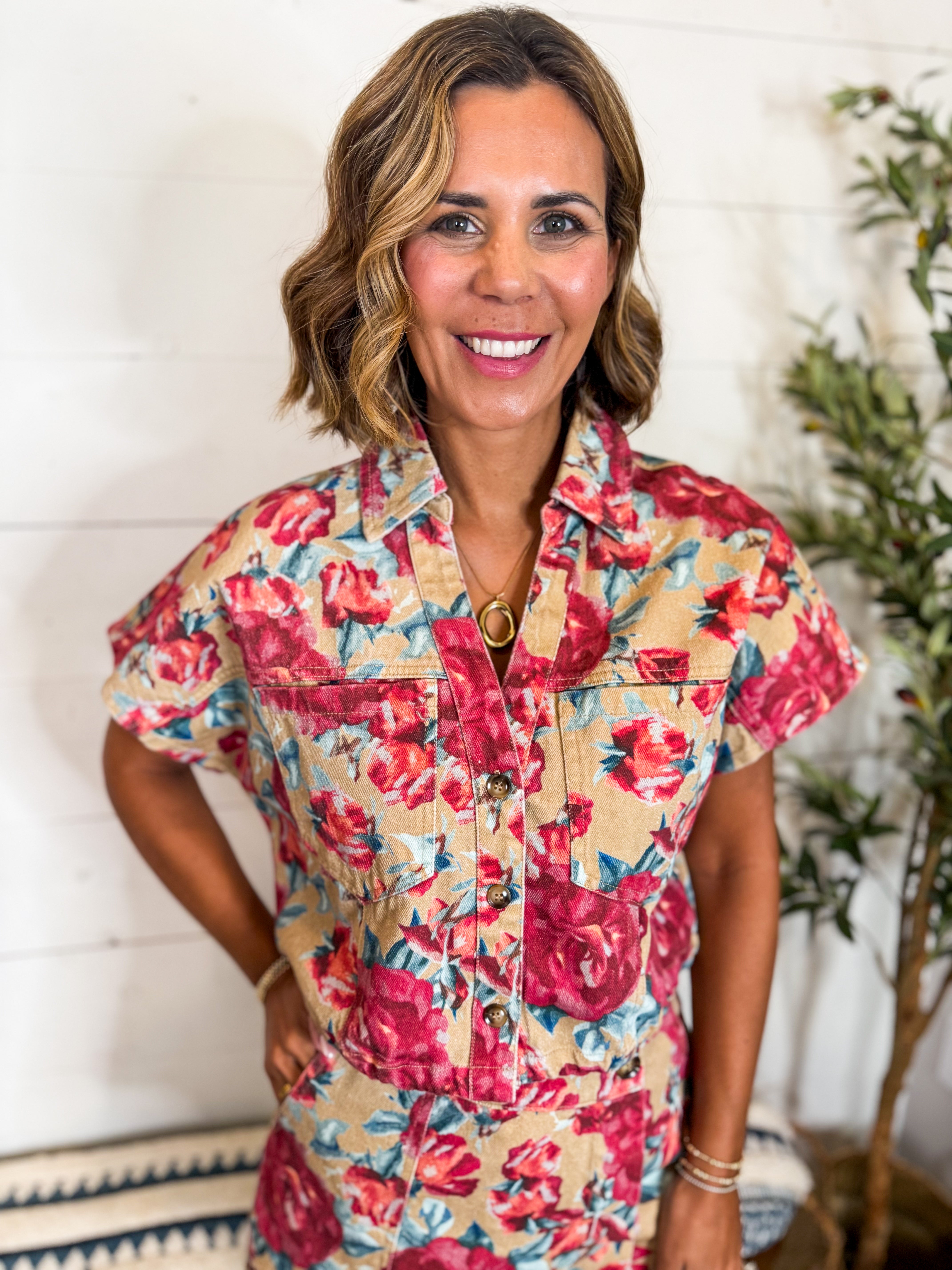 Cropped Floral Top