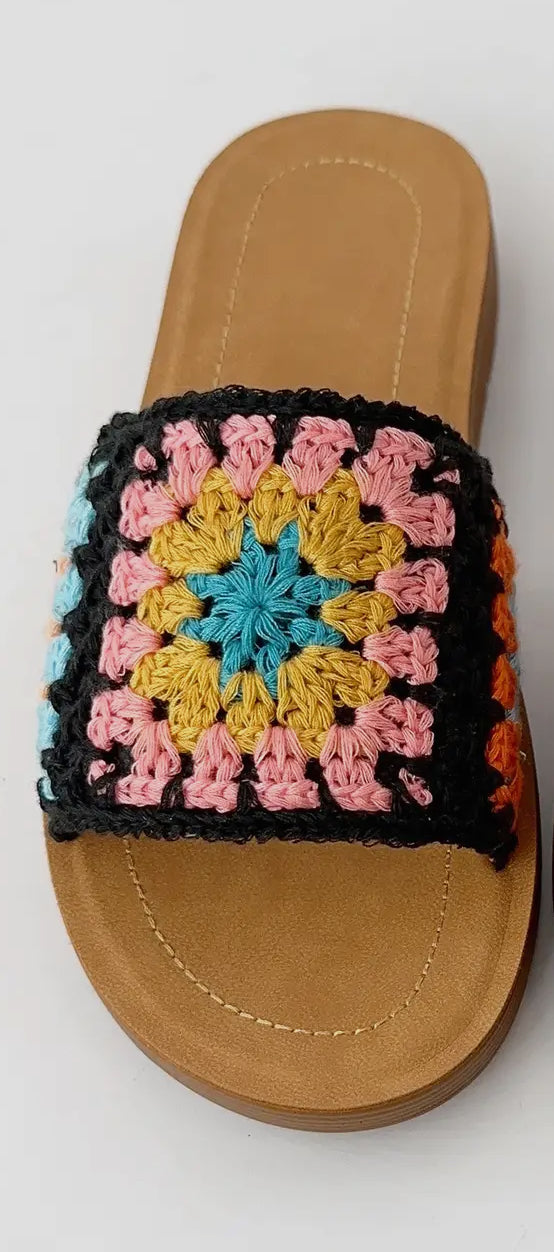 Granny Square Crocheted Ligjt weight Sandal