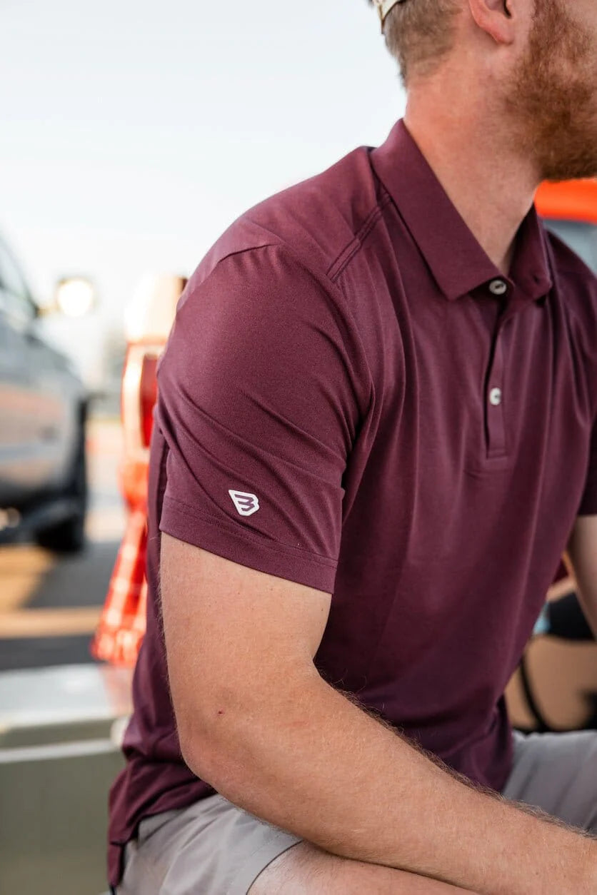 Burlebo Performance Polo-Maroon