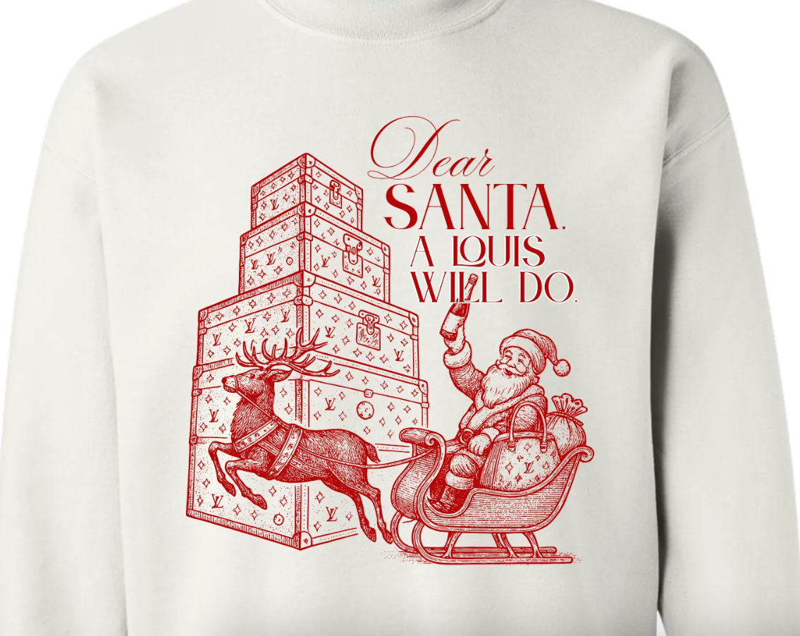 LV Designer Santa Crewneck Sweatshirt