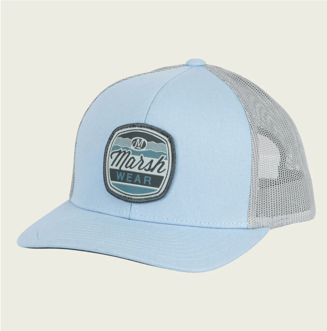 Marsh Badger Trucker Style Hat - Light Blue