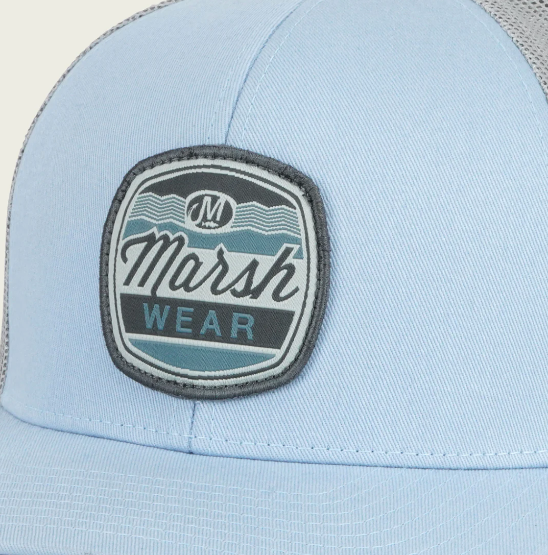 Marsh Badger Trucker Style Hat - Light Blue