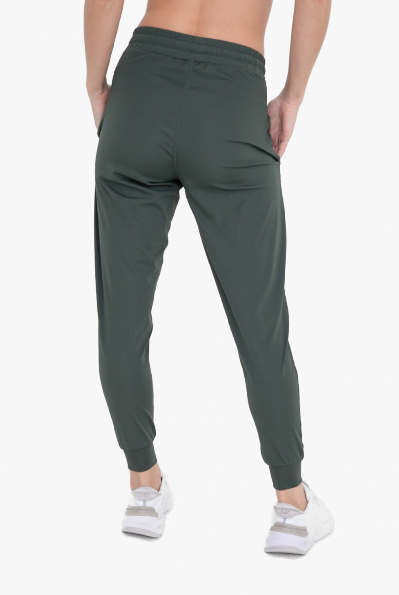Solid Pleated Front Joggers