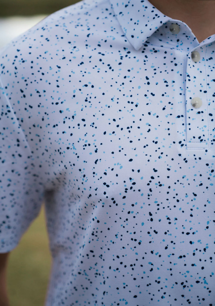 Burlebo White Speckled Performance Polo