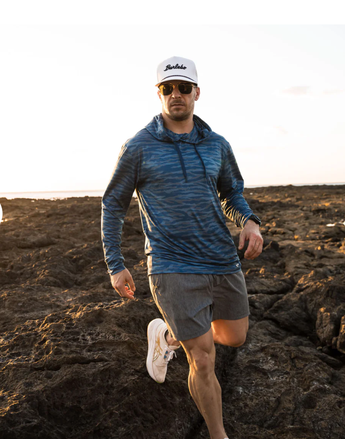 Burlebo Performance Hoodie - Tiger Stripe Camo/Navy