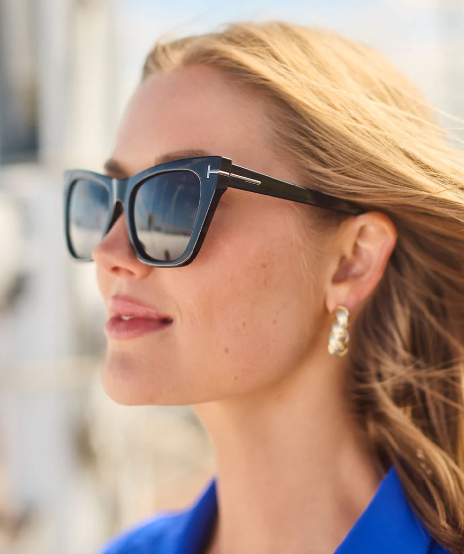 Mary Square Sunglasses - Hannah Black