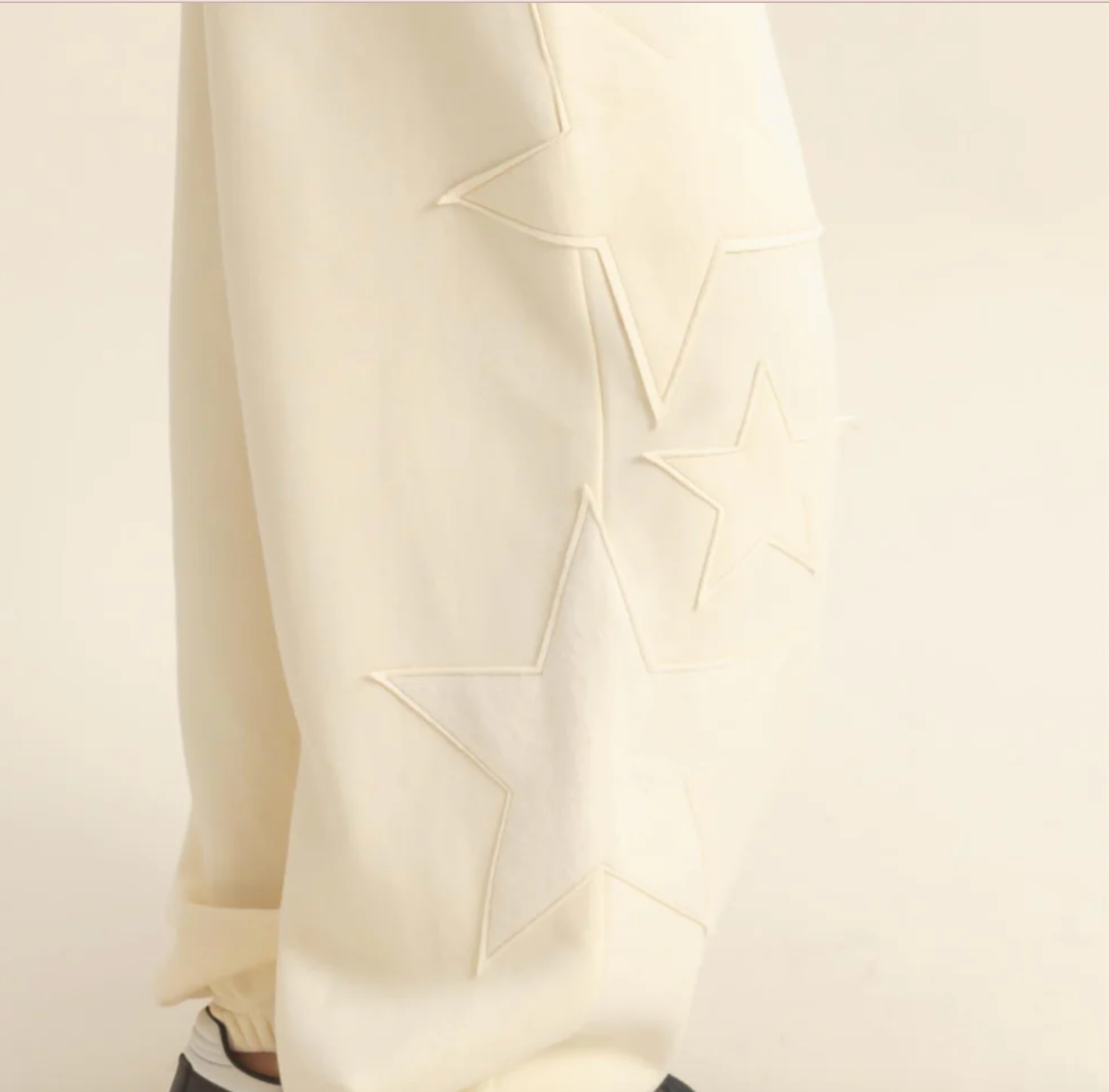 Star Patch Casual Drawstring Jogger Pants