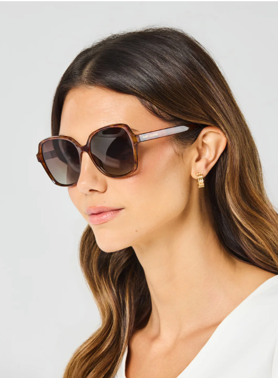 Mary Square Haley Tortoise Sunglasses