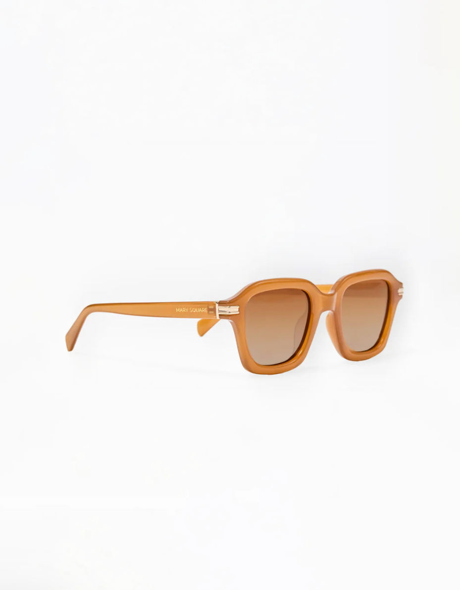 Mary Square Alyssa Mocha Polarized Sunglasses