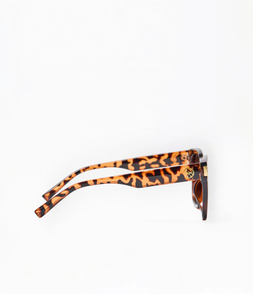 Mary Square Krista Brown Tortoise Polarized Sunglasses