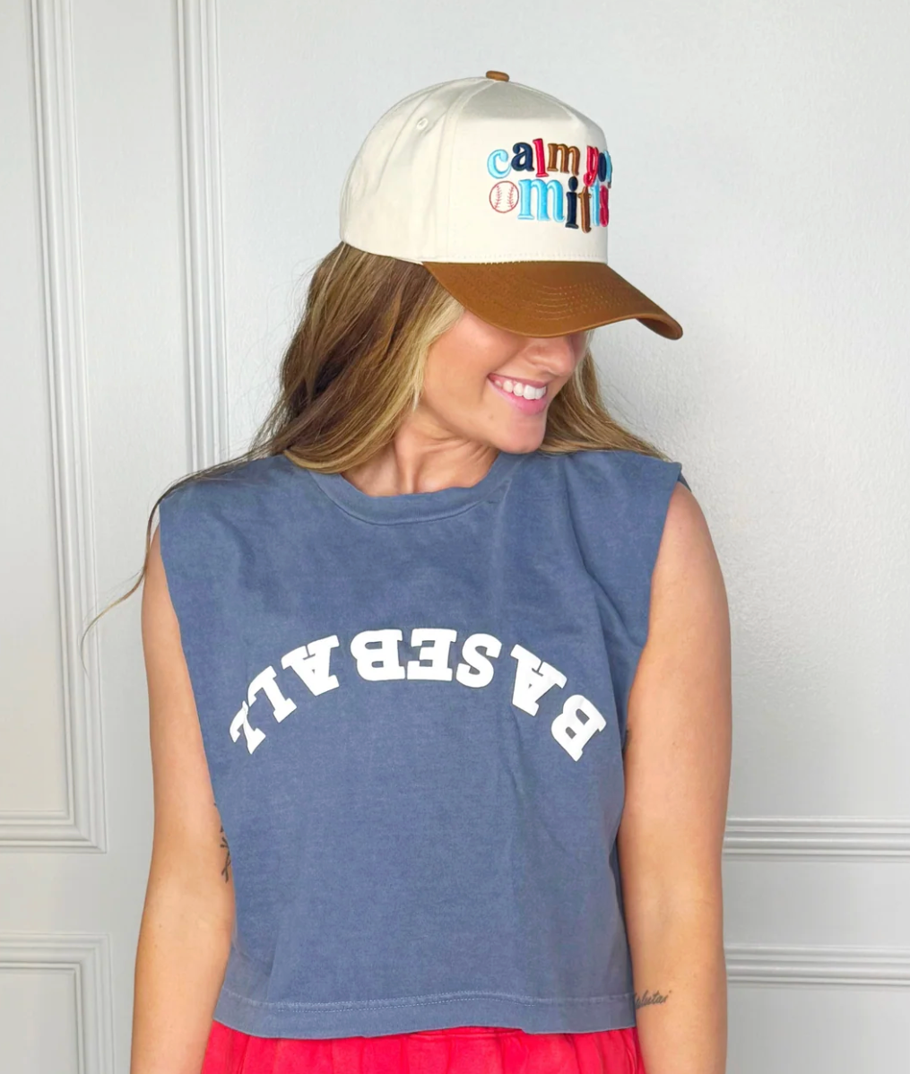 Upside Down Baseball Puff Tank