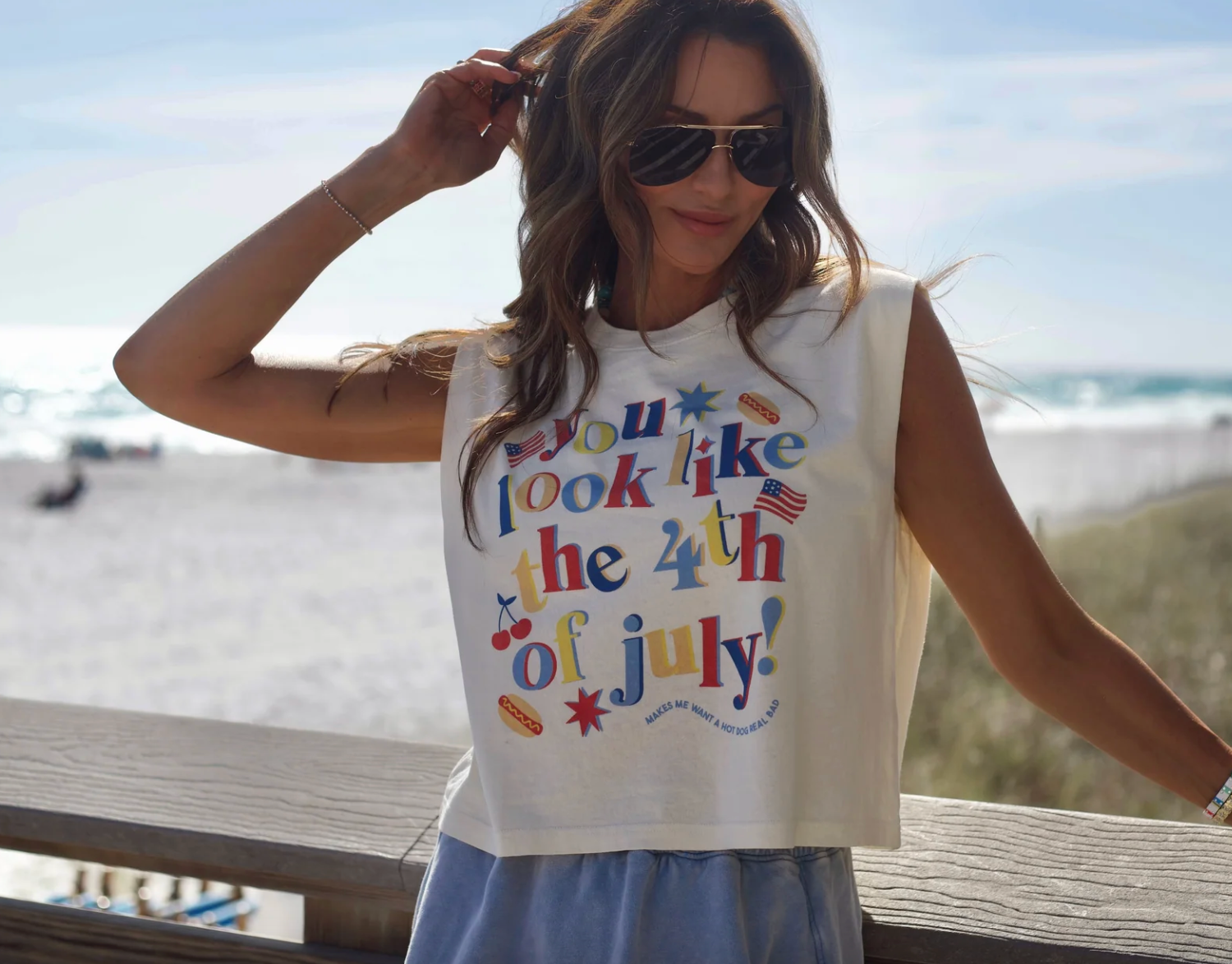 You Look Like The 4th of July Cropped Tank