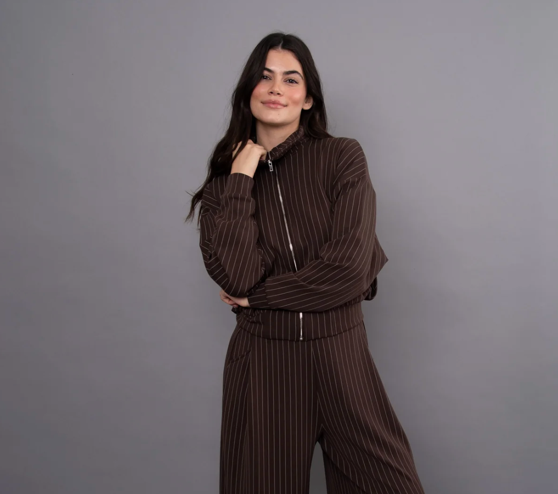 RD Mauritz Striped Knit Long Sleeve Jacket
