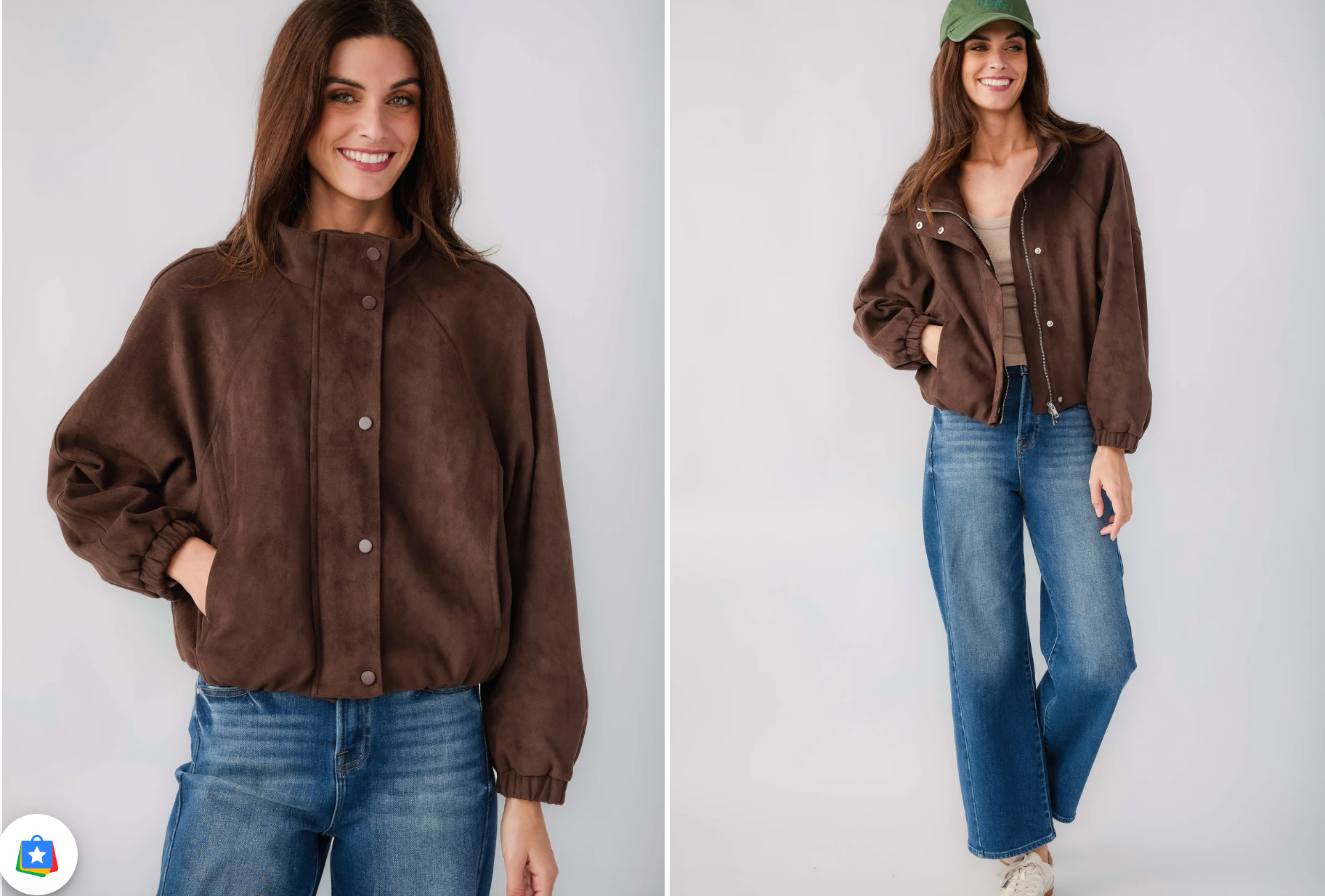 RD Mia Imitation Suede Balloon Jacket