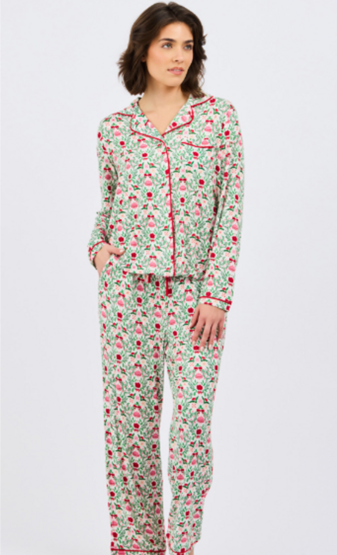 Mary Square Charlotte Trimmed With Joy Pajamas