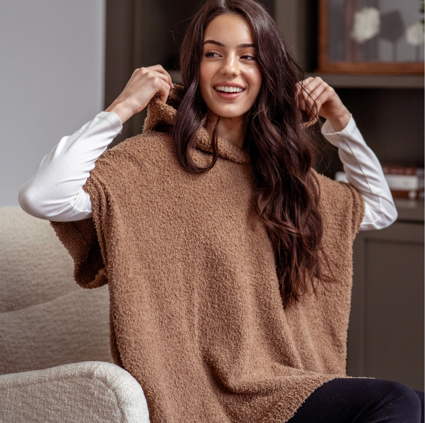 Hello Mello Always Cozy Hooded Poncho