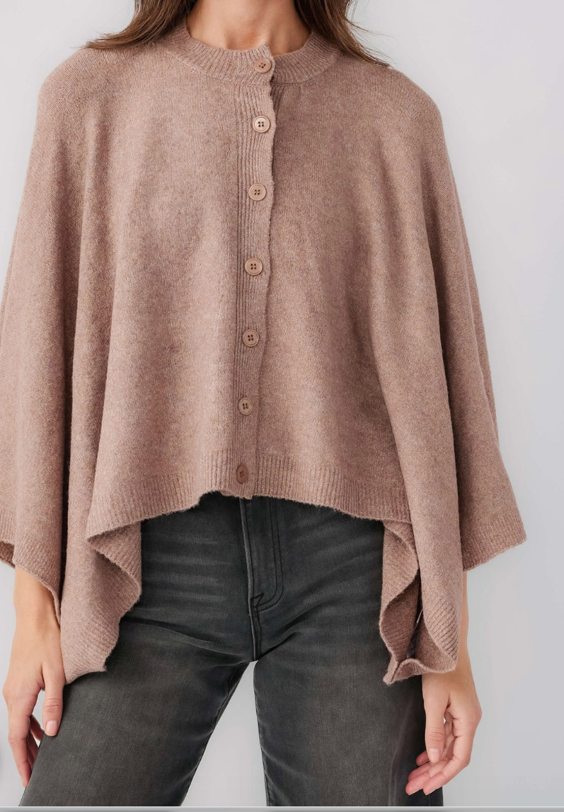 RD Costanza Button Front Poncho