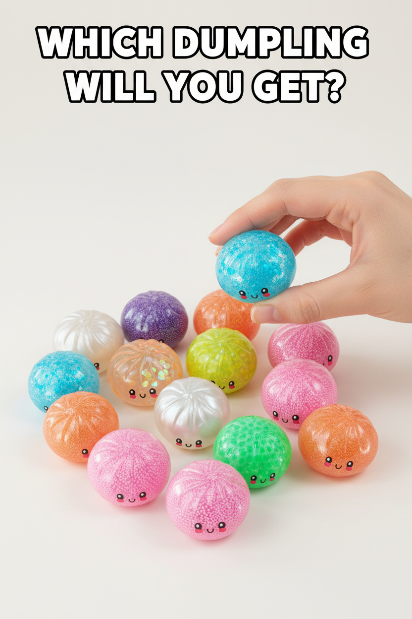 Novelty Brands - Fun Doh Petite (Mini) 2.5" Mystery Dumpling Squishy Toy
