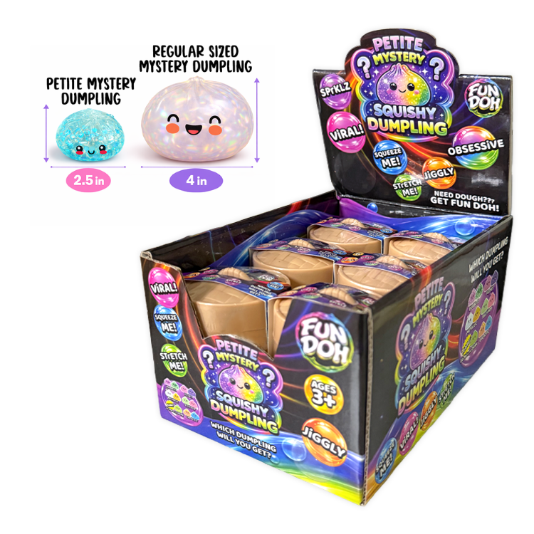 Novelty Brands - Fun Doh Petite (Mini) 2.5" Mystery Dumpling Squishy Toy
