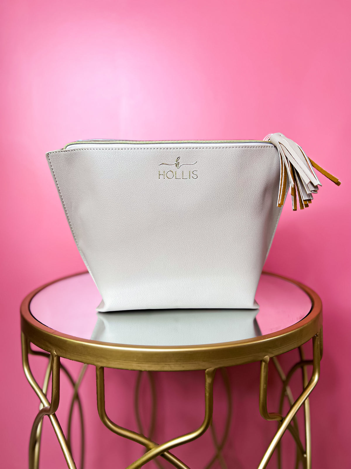 Hollis  Lux Weekender Bag in Nude